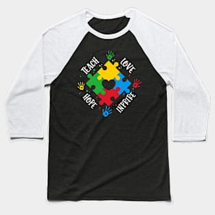 Puzzle Piece Autism Awareness Gift for Birthday, Mother's Day, Thanksgiving, Christmas Baseball T-Shirt